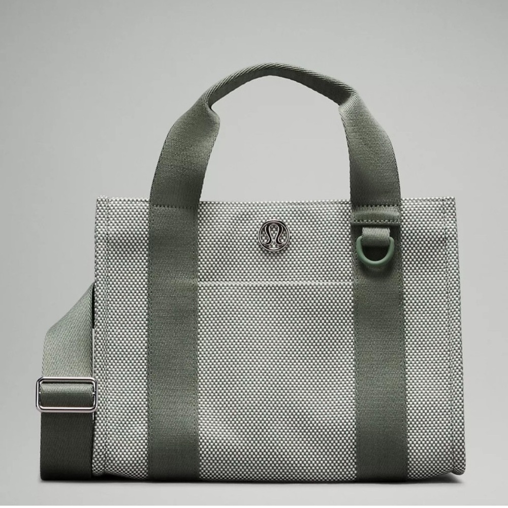 Lululemon Two-Tone Canvas Mini Tote Bag 4.5L- Grey Eucalyptus/Light Ivory